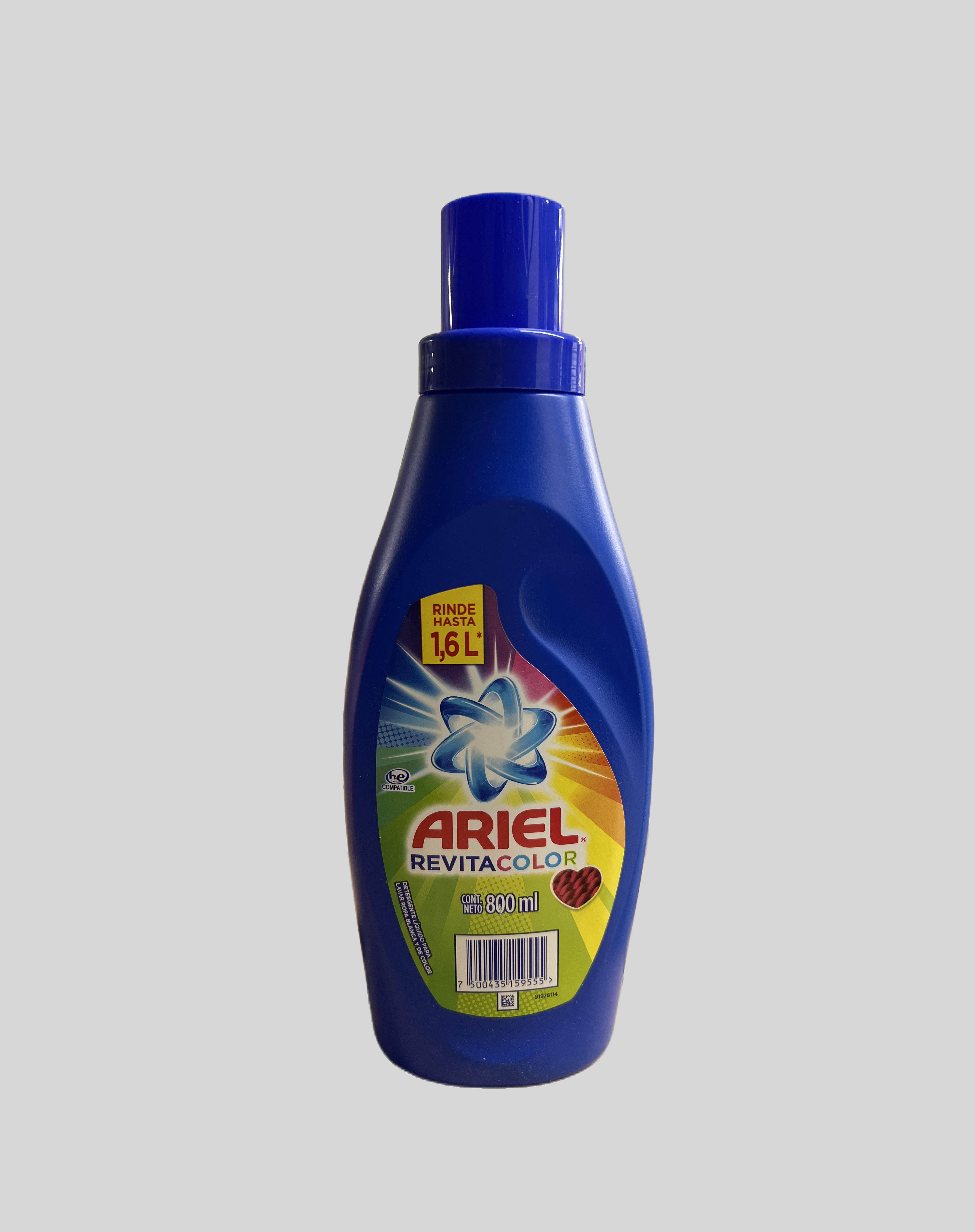 Ariel Revitacolor Detergente Líquido Concentrado Para Lavar Ropa Blanca y  de Color 800 ml - lagranbodega