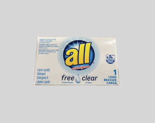 all Powder Laundry Detergent, Free Clear for Sensitive Skin,100 Count